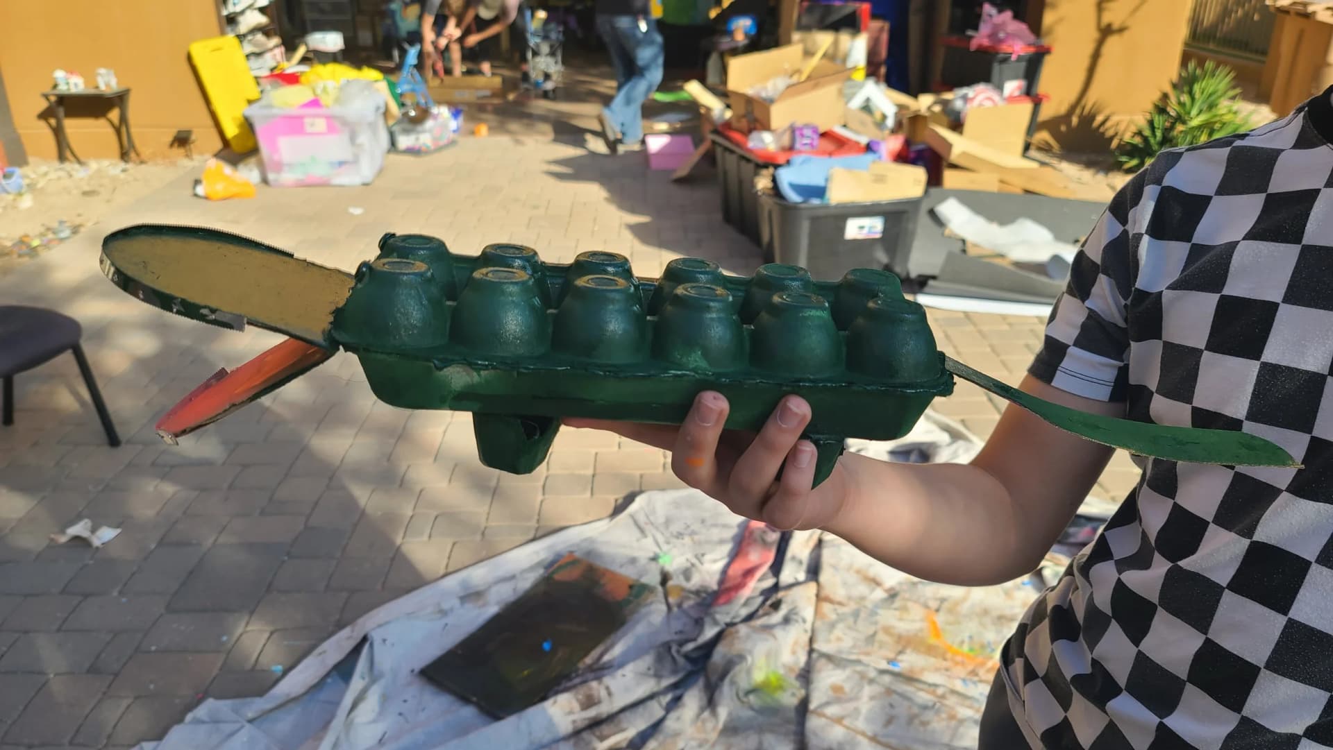 A student's creation from recycled materials