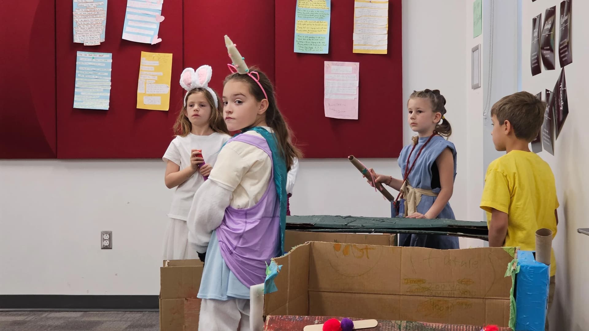 CIP students performing with a set they built